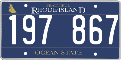 RI license plate 197867