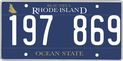 RI license plate 197869