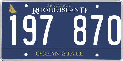 RI license plate 197870