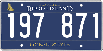 RI license plate 197871