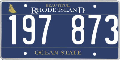 RI license plate 197873