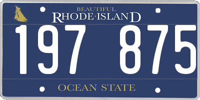 RI license plate 197875