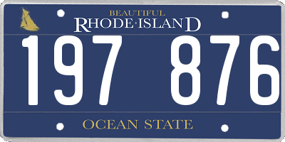 RI license plate 197876