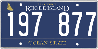 RI license plate 197877