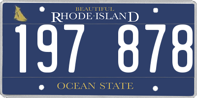RI license plate 197878