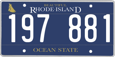 RI license plate 197881