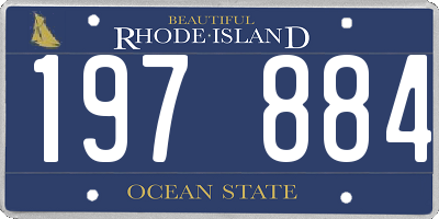RI license plate 197884