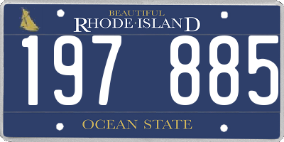 RI license plate 197885