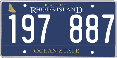 RI license plate 197887