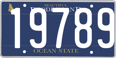 RI license plate 19789