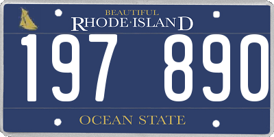 RI license plate 197890