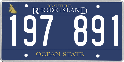 RI license plate 197891
