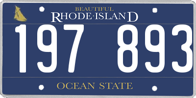 RI license plate 197893