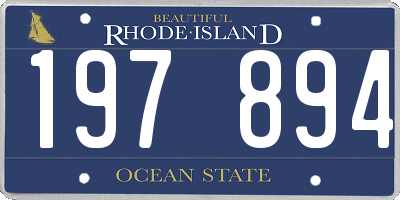 RI license plate 197894