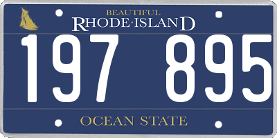 RI license plate 197895