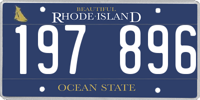 RI license plate 197896