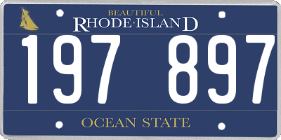 RI license plate 197897