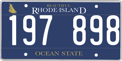 RI license plate 197898
