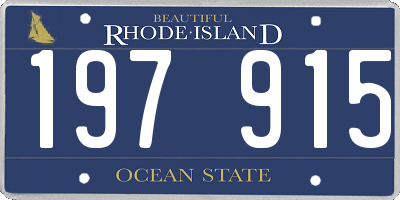 RI license plate 197915