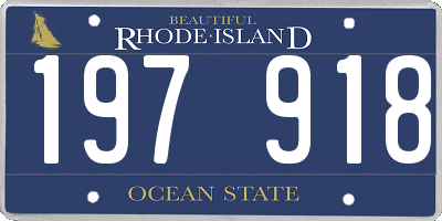 RI license plate 197918