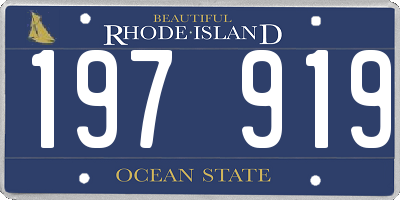 RI license plate 197919