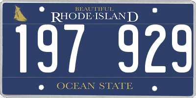 RI license plate 197929
