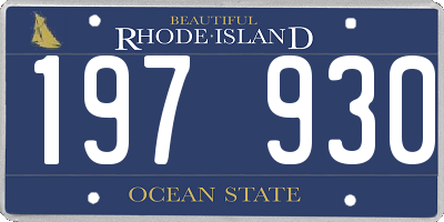 RI license plate 197930