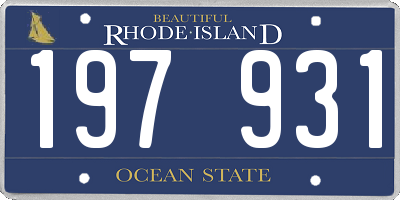 RI license plate 197931