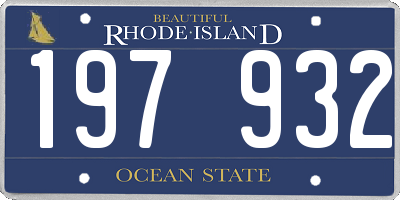RI license plate 197932
