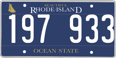 RI license plate 197933