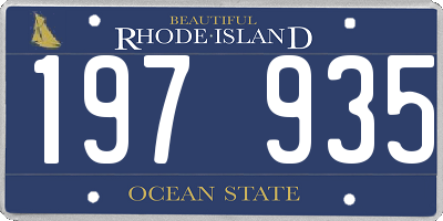 RI license plate 197935