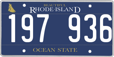 RI license plate 197936