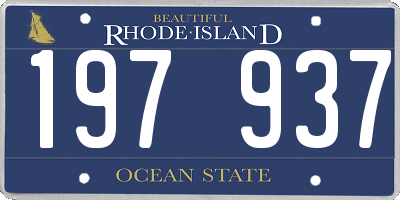 RI license plate 197937