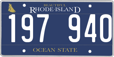 RI license plate 197940