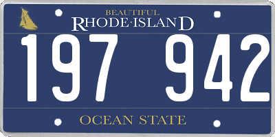 RI license plate 197942