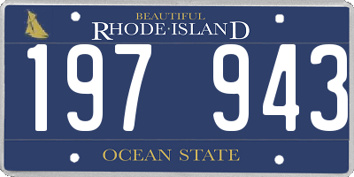 RI license plate 197943