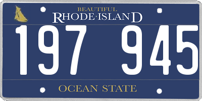 RI license plate 197945