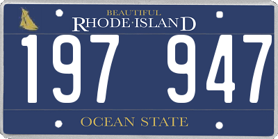 RI license plate 197947