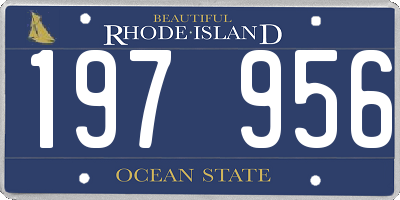 RI license plate 197956