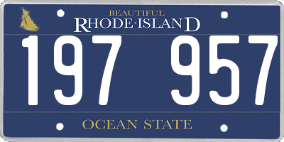 RI license plate 197957