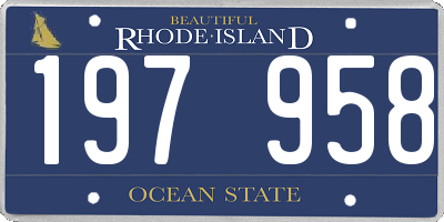 RI license plate 197958