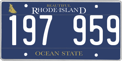 RI license plate 197959