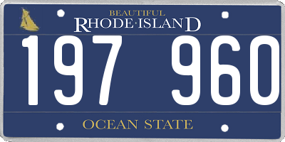 RI license plate 197960