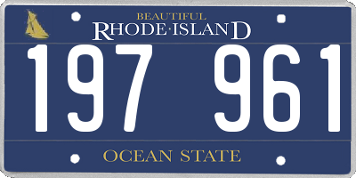 RI license plate 197961