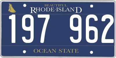 RI license plate 197962