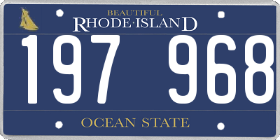 RI license plate 197968