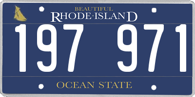 RI license plate 197971