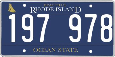 RI license plate 197978