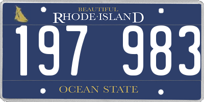 RI license plate 197983
