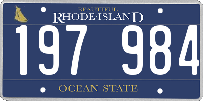 RI license plate 197984
